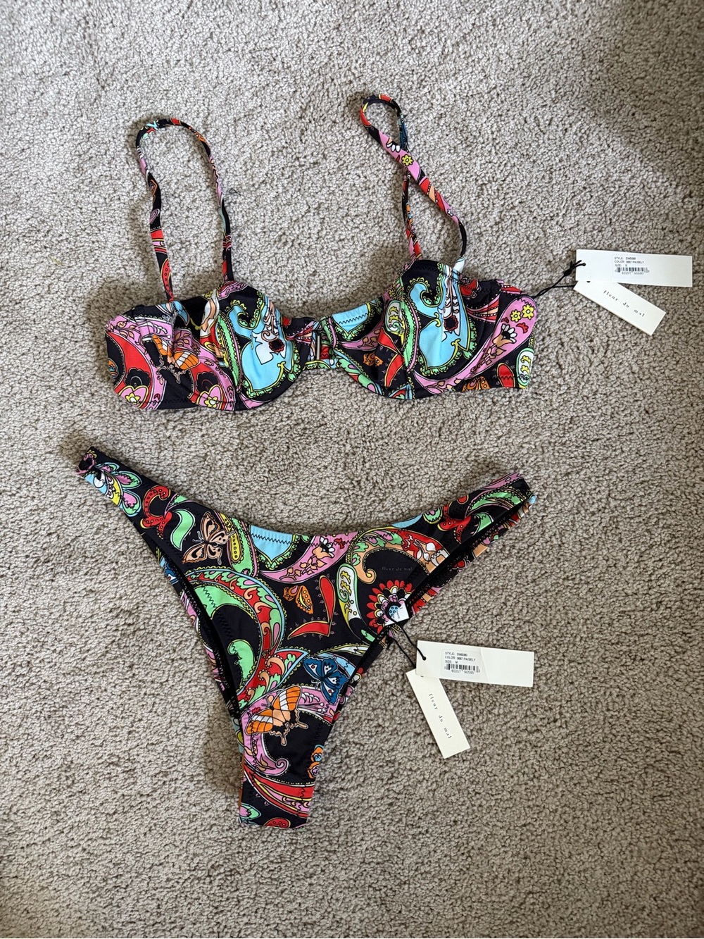Fleur du Mal Paisley Bikini Set